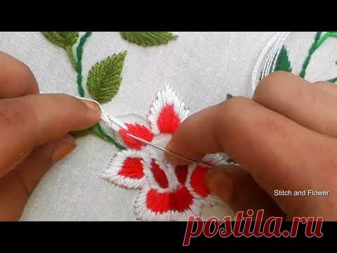 Hand embroidery beautiful rose flower design for cushion cover pillow cover