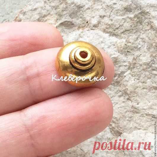Купить _Шапочки 14 мм цвет золото для бусин см.описание и фото - металлическая фурнитура