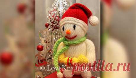 Снеговик с хлопушкой | Loveknitting.ru