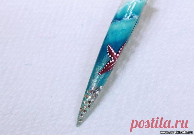 Дизайн ногтей на лето "Морская звезда" уроки бесплатно, фото Дизайн ногтей на лето "Морская звезда"