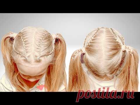 Прическа в детский сад | Прически для девочек - YouTube