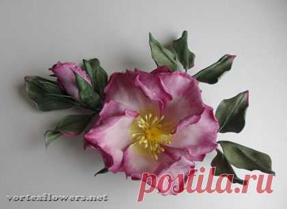 Шиповник из фоамирана своими руками | Vortex Flowers 1ч