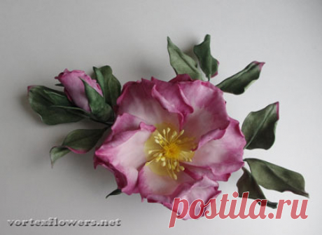Шиповник из фоамирана своими руками | Vortex Flowers 1ч