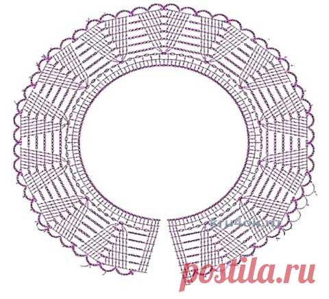 Платье связанное крючком для девочки. Работа Ирины