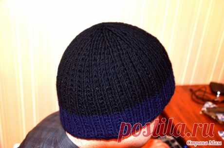 Двойная мужская шапочка Доброго времени суток! По просьбе мужа связалась теплая зимняя шапочка.  Внешняя часть шапочки связана из 100 % шерсти Candy от Vita крючком № 3, 5