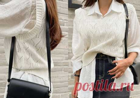 Выбираем стильные безрукавки на осень: варианты от простых к более сложным со схемами | Вяжем вместе! | Дзен