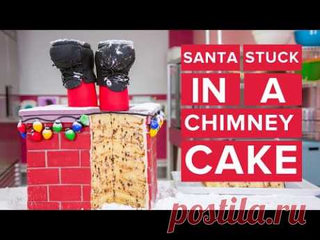 Santa Stuck in a Chimney CAKE! | Christmas Baking | How To Cake It