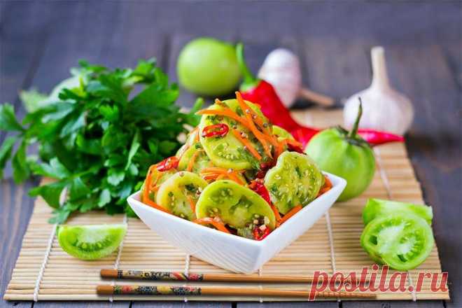 Зеленые помидоры по корейски на зиму рецепт с фото - 1000.menu