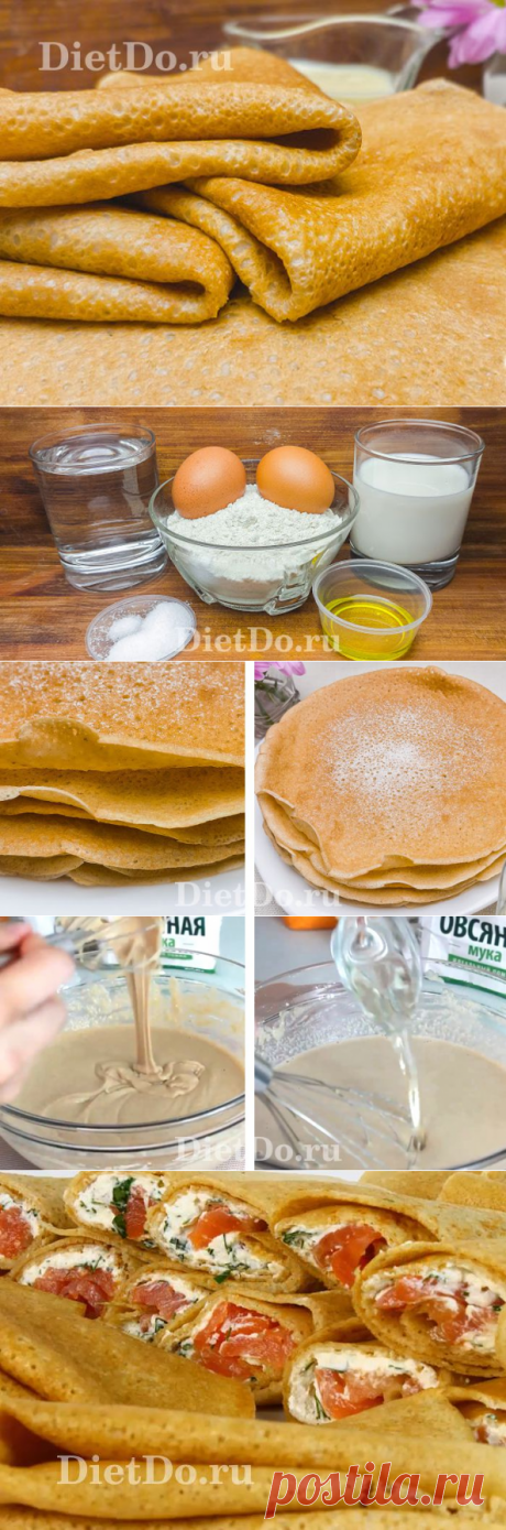 ПП-блины из овсяной муки — 5 диетических рецептов с КБЖУ