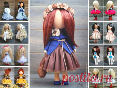 Portrait Custom Doll, Unique Collection Doll, Fabric Rag Doll, Textile Love Doll, Decor Doll Handmade, Nursery Interior Doll by Margarita Hello, dear visitors!  This is unique magic doll created by Master Margarita Hilko (Kiev, Ukraine). This doll is sold and photos are given as examples of possible doll. New doll will be made with some changes in color and\or accessories, keeping the main style, but we can assure you will love your