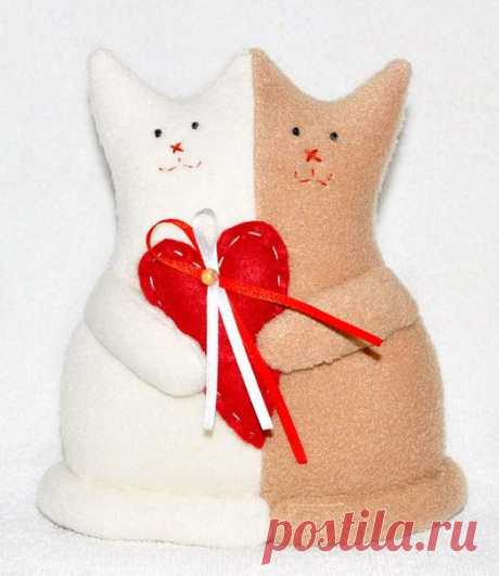 Волшебный мир игрушек hand made: МК коты неразлучники