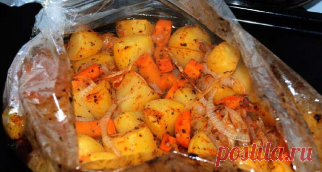 Нежный картофель в рукаве