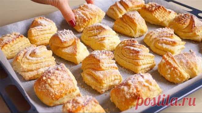 Бесподобные СЛОИСТЫЕ БУЛОЧКИ Из Ночного теста! Вкусные и Готовятся просто! На завтак и к чаю!