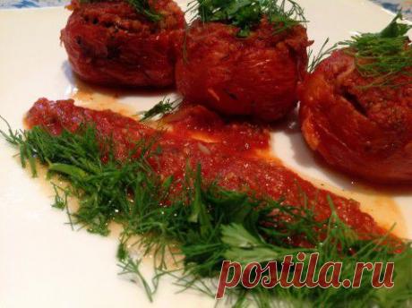 Томаты, фаршированные говяжьим фаршем с черносливом и гречкой. | Давай поговорим