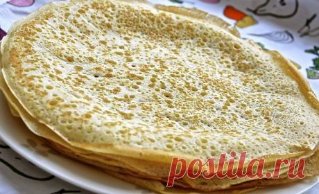 Блины на минералке рецепт от Тарелкиной