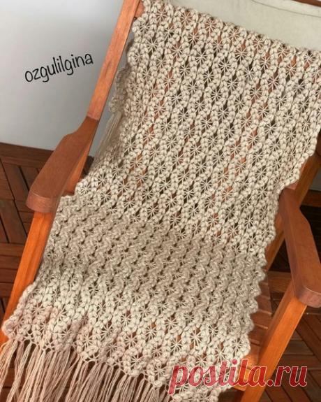 Красивый узор для палантина или шали