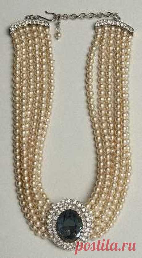Lady Diana's pearl &amp; saphirre neclace | Pearls | Lady Diana, Sapphire Necklace and Diana