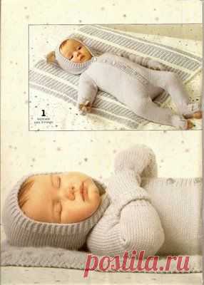 Комбинезон и рукавички для грудничка