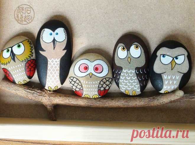 рисунки на камнях