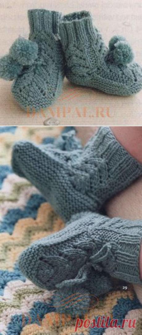 Пинетки–носочки с помпонами | DAMские PALьчики. ru