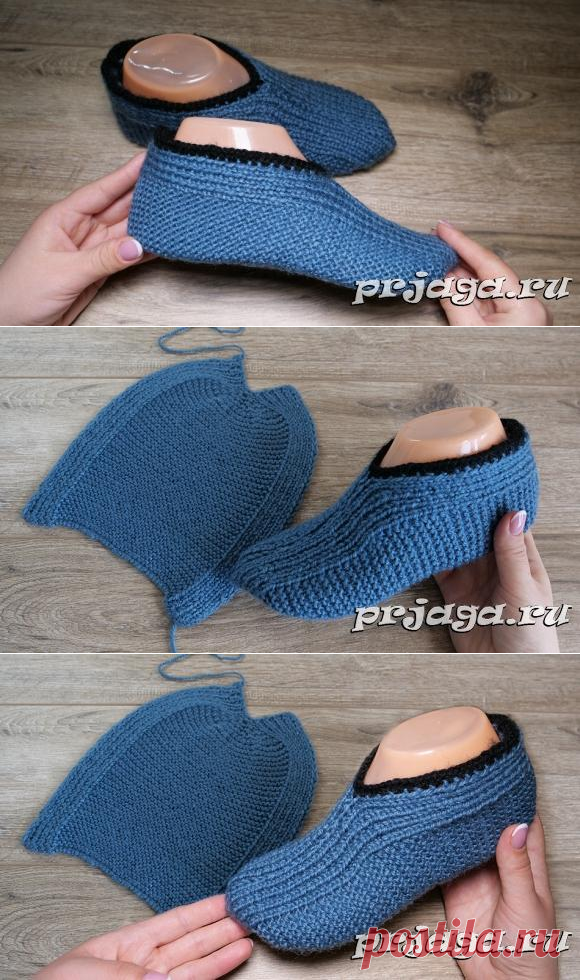Легкие следки на двух спицах Турецким способом