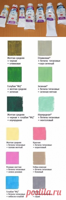 смешивание красок