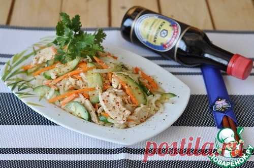 Корейский салат из курицы и огурцов - кулинарный рецепт