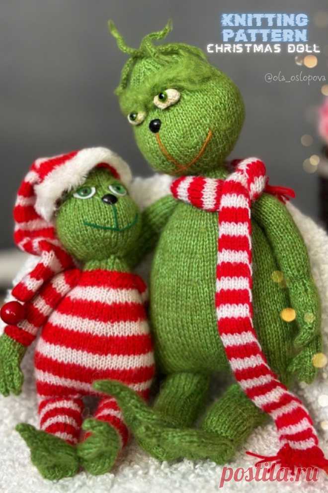 ⭐Мастер-класс "Гринч"⭐(спицами).PDF Гринч спицами. KNITTING pattern; Аmigurumi toy patterns. Амигуруми схемы и описания на русском. Вязаные игрушки и поделки своими руками Мастер класс Гринч спицами похититель Рождества, кукла к Новому году, герой, персонаж.