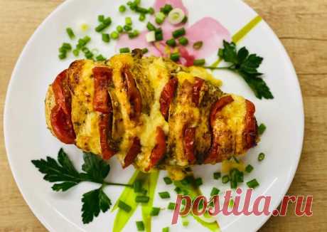Куриная грудка «Гармошка» с помидорами и сыром - пошаговый рецепт с фото. Автор рецепта Юлия . - Cookpad