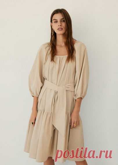 Платье с рукавами-фонариками - Rimini Mango купить онлайн в интернет магазине — PoshLook