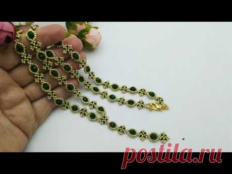 Колье из бисера и бусин рондель. Мастер класс. #простоекрасивоеукрашение #украшениеизбисераибусин