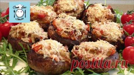 Фаршированные грибы запечённые под сыром - Простые рецепты Овкусе.ру