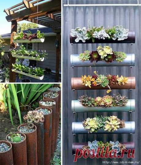 Дачные поделки из пластиковых труб / Райская пища