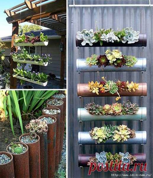 Дачные поделки из пластиковых труб / Райская пища