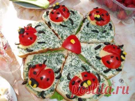 Бутерброды &quot;Божьи коровки&quot;