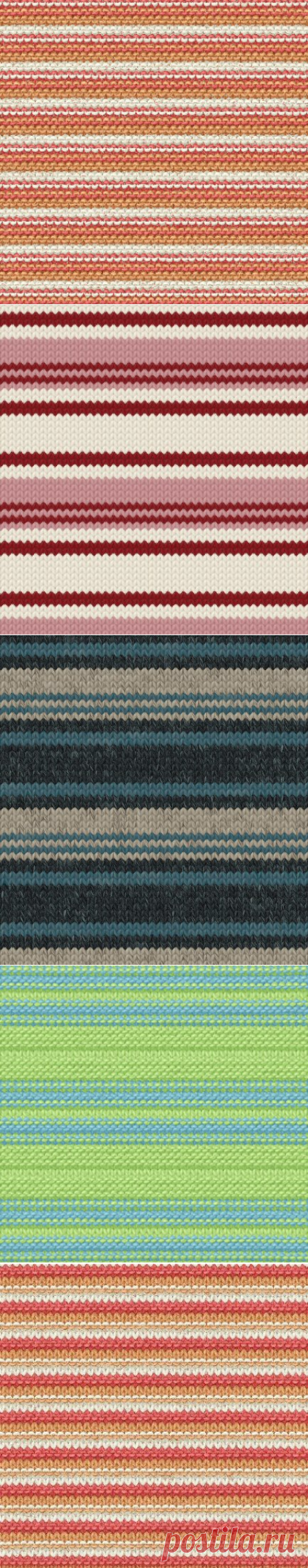 Вязание на спицах - Узоры спицами - Узоры в полоску спицами