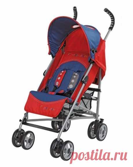 КОЛЯСКА-ТРОСТЬ PRIMAVERA PIU BLUE-RED FOPPAPEDRETTI