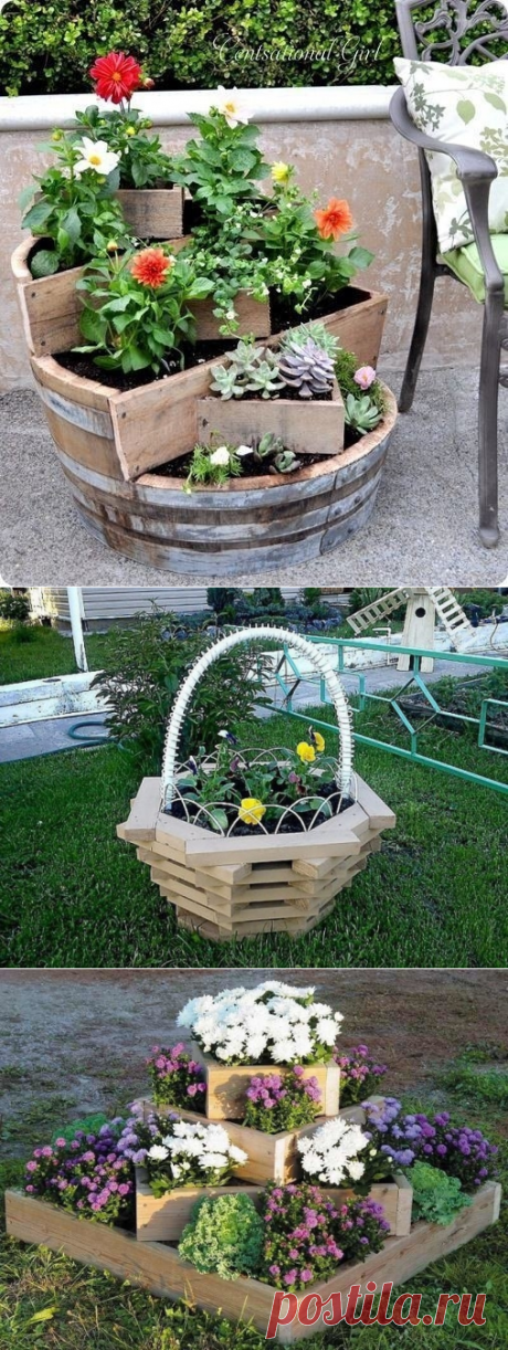 Оригинальные клумбы для дачи