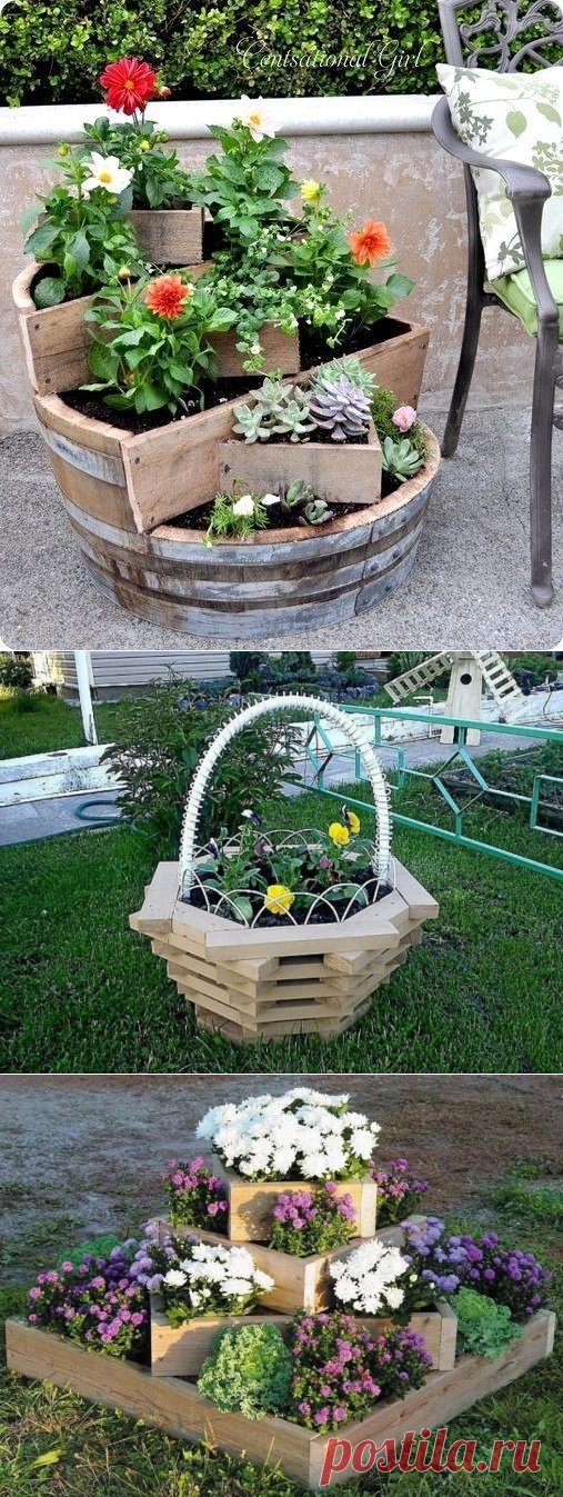 Оригинальные клумбы для дачи