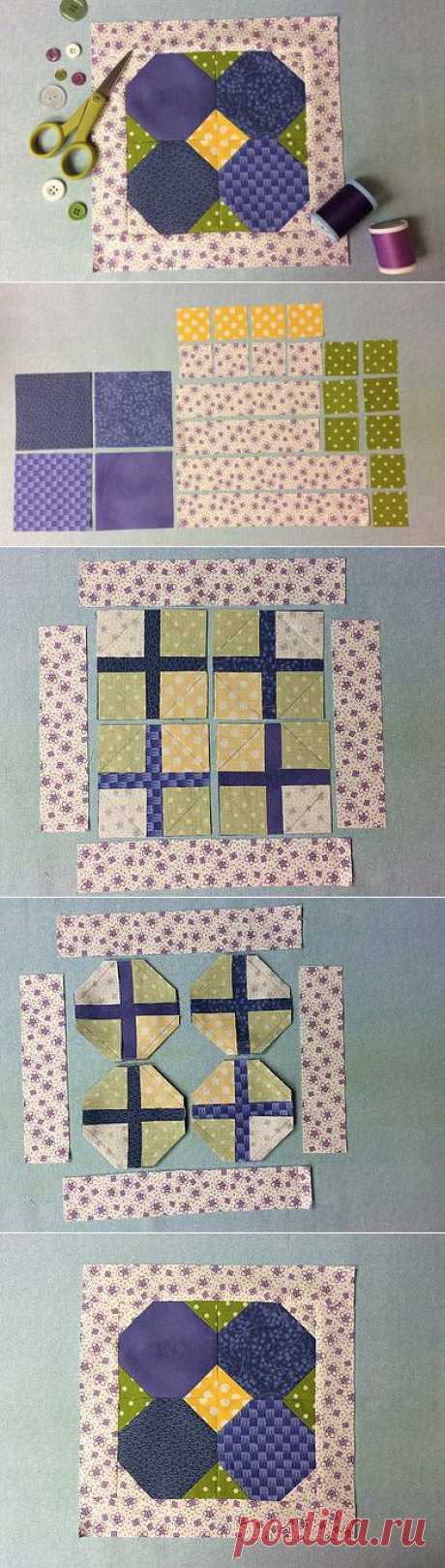 Я люблю пэчворк | I love patchwork | МК. Фиалка