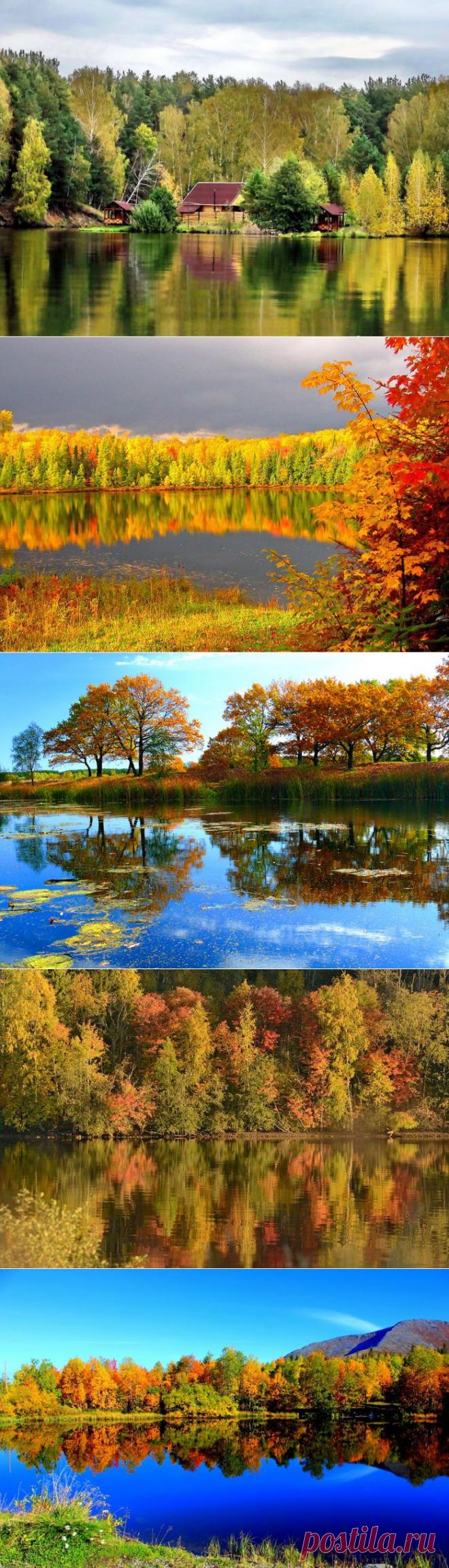 Зеркальное отражение осени в воде! Буйство осенних красок над зеркалом озер! - Блог Три и ночка