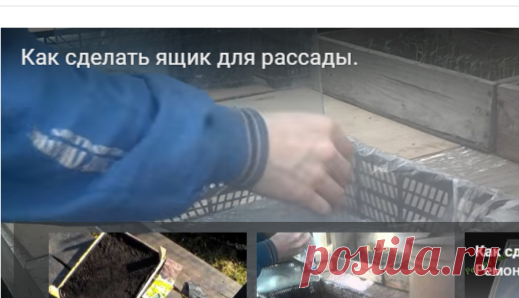Как сделать ящик для рассады. — Яндекс.Видео