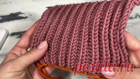Вяжем спицами английскую резинку без накидов. - Яндекс.Видео