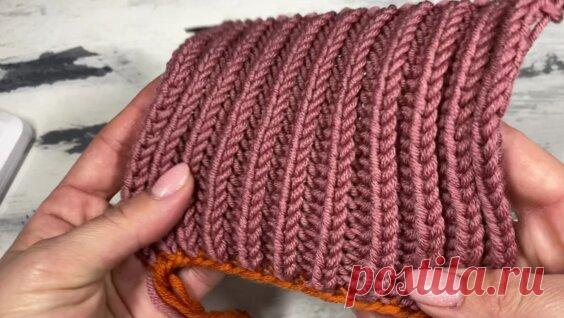 Вяжем спицами английскую резинку без накидов. - Яндекс.Видео