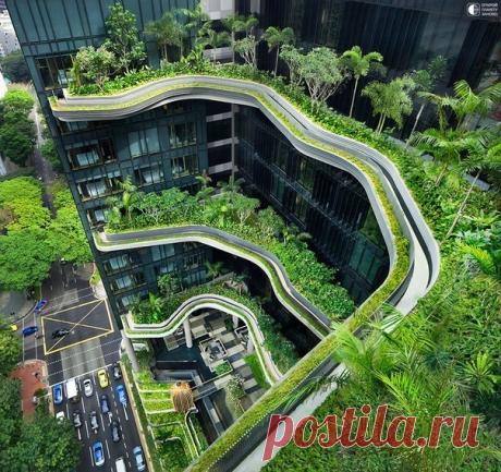 Отель Park Royal в Сингапуре Архитектурное бюро WOHA, известно своими «зелеными» проектами в Сингапуре, представило очередное здание, еще на один шаг приблизившее превращение мегаполиса из каменных джунглей в огромный сад. Parkroyal — это современный отель, представляющий собой стеклянный небоскреб, украшенный...