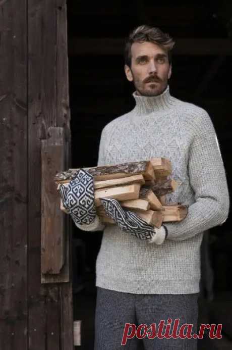 Мужской свитер «Valdemar» от Novitaknits Размеры: XS (S) M (L) XL (XXL)Пряжа: Novita 7 Veljestä (75% шерсть, 25% полиамид; 100 гр / 225 м);цвет (047) jäkälä, 700 (750) 800 (850) 900 (950) грСпицы: круговые спицы 3,5 мм и 4 мм длиной 40 см и 80 см, либо подходящие под вашу плотностьДизайнер: Lea PetäjäРазмеры готового...