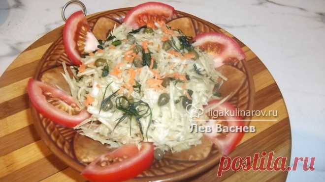 Салат из топинамбура с капустой - рецепт пошаговый с фото