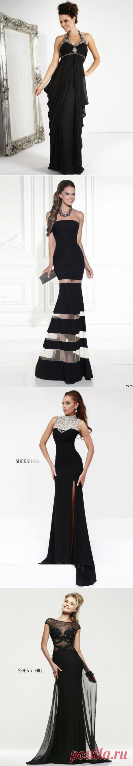 Красивые черные платья 2017-2018: фасоны, модные черные платья новинки фото