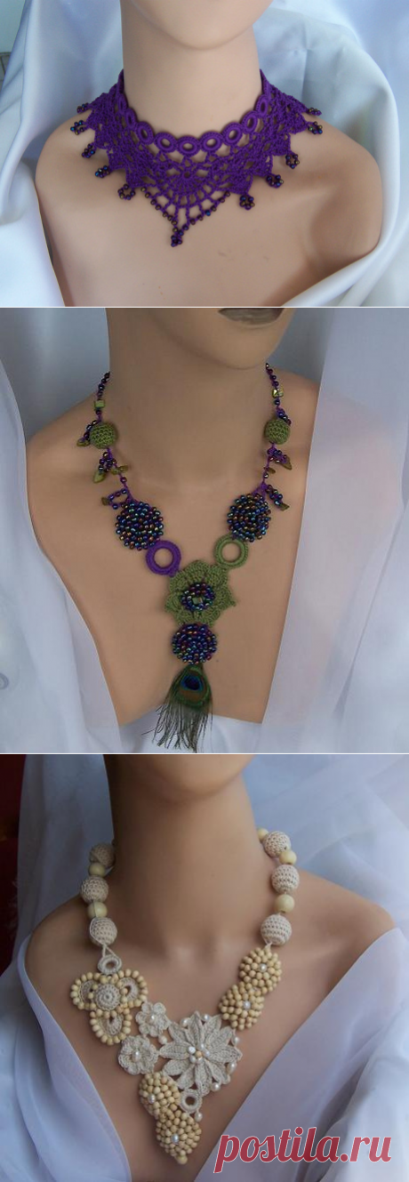Украшения крючком - Hand made - ТВОРЧЕСТВО РУК - Каталог статей - ЛИНИИ ЖИЗНИ
