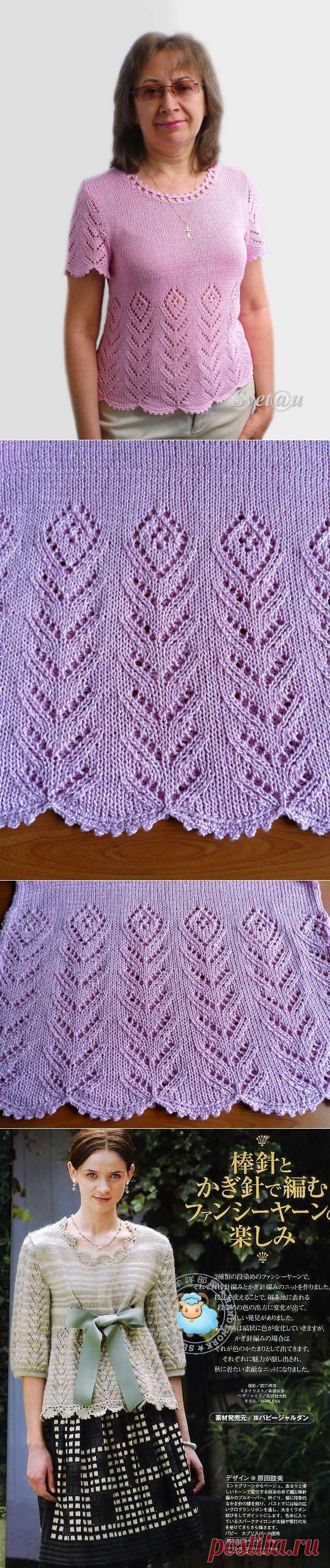 Кофточка из пряжи "Саммер"